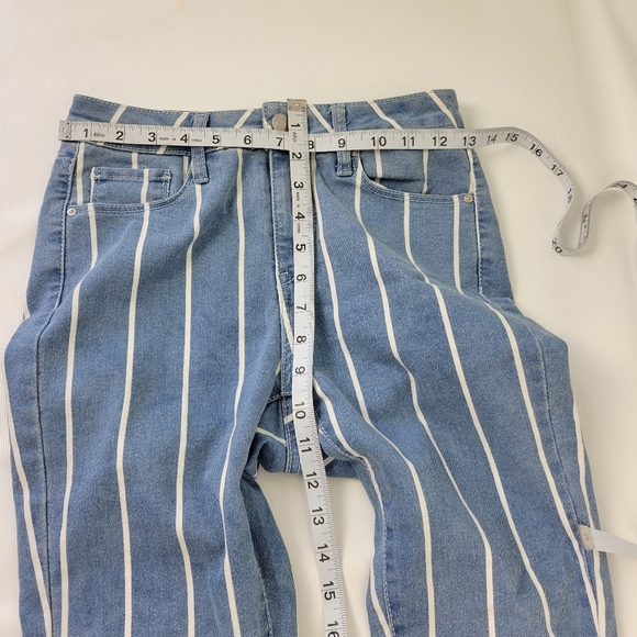 RSQ Striped Jeans Cali High Rise Sz 0/24 NWOT - Picture 12 of 13